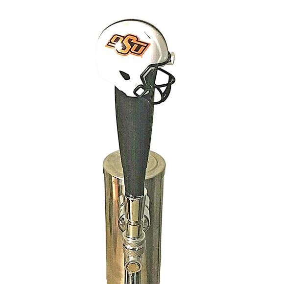 NCAA Oklahoma State Tap Handle Kegerator Football Beer Keg Black Wood Cowboys - Picture 1 of 3